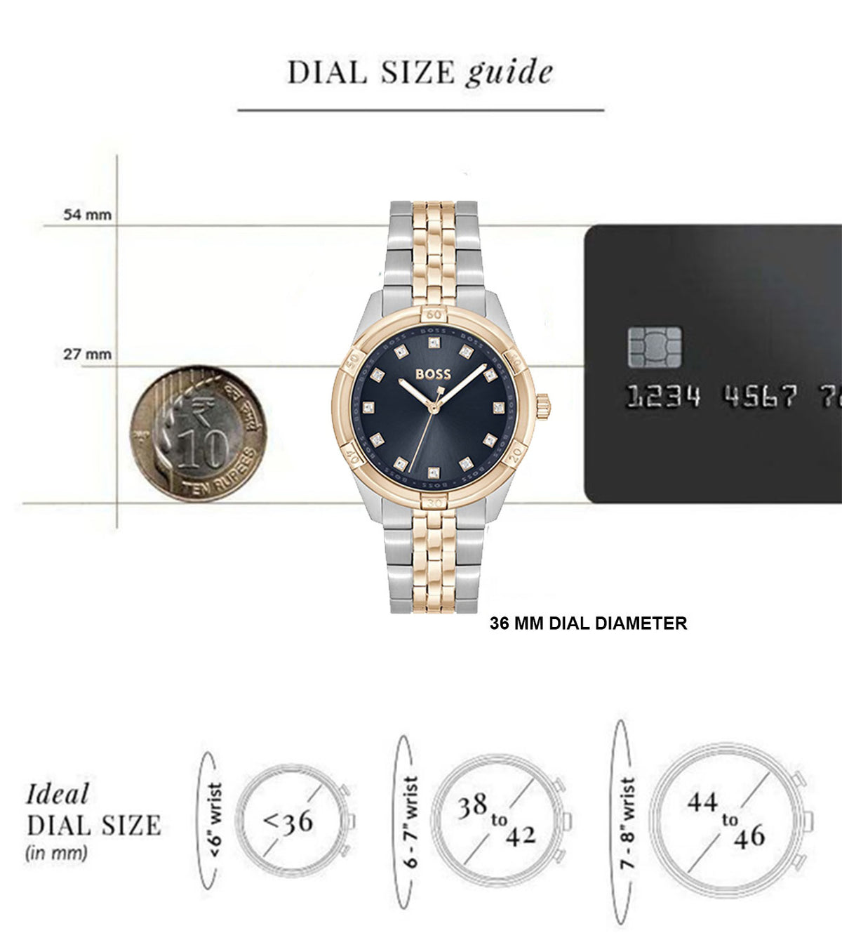 1502709 HUGO BOSS | Rhea 36mm Round Blue Dial Watch (Women) – Sai ...
