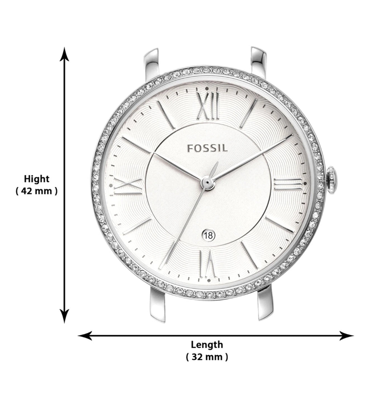 ES4627 FOSSIL | 36mm White Dial Jacqueline Analog Watch (Women) – Sai ...